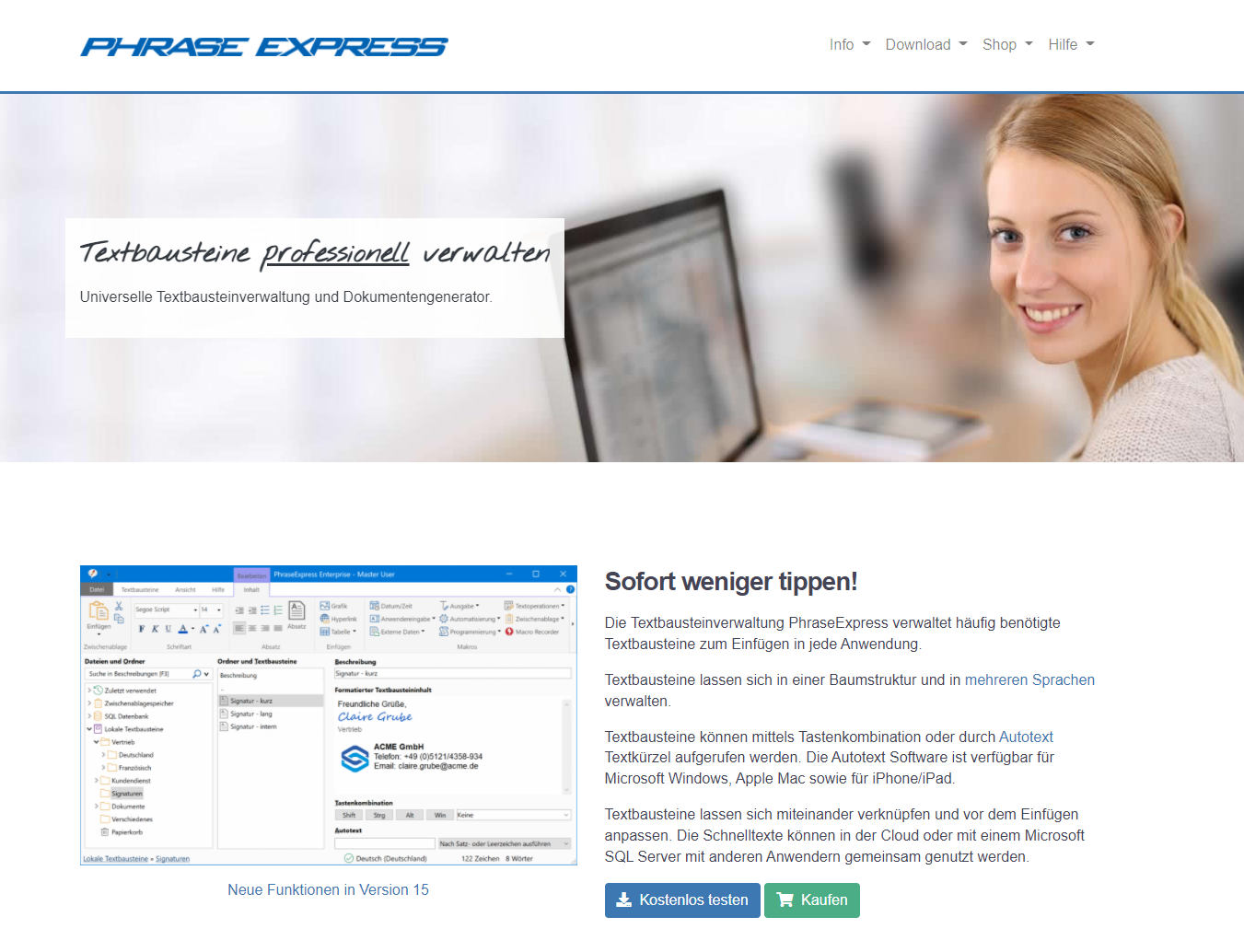 Empfehlungen PhraseExpress
